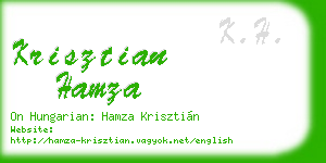 krisztian hamza business card